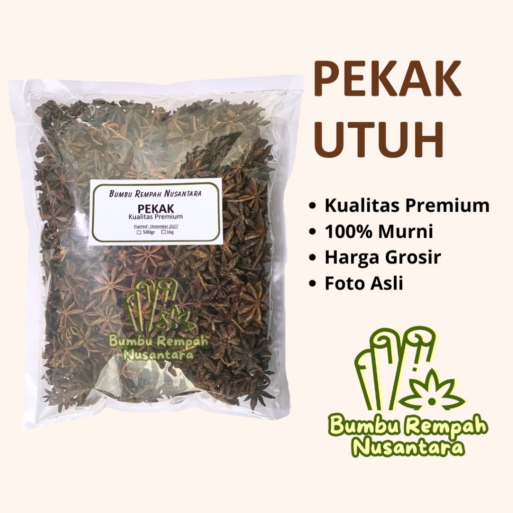 

Pekak utuh Bunga lawang 500g 1kg - Rempah Asli Murni | BUMBU REMPAH NUSANTARA | Bumbu Dapur Nusantara Grosir Murah