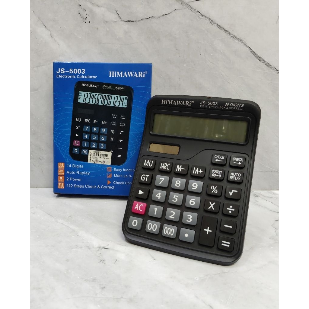 

KALKULATOR HIMAWARI JS 5003 / KALKULATOR 14 DIGIT / KALKULATOR ELEKTRONIK - HIMAWARI