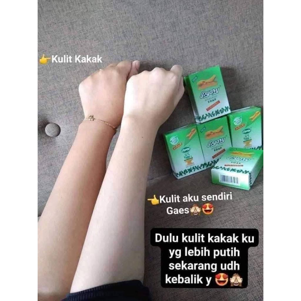 Sabun PYARY TUMERIC ORIGINAL Sabun memutihkan badan memudarkan strecmark bekas luka mencerahkan kuli