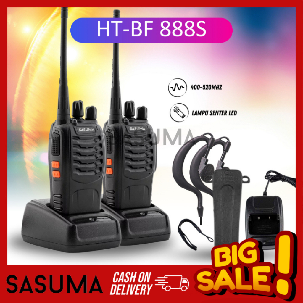 Adios - SASUMA Handy Talky Tahan Air Portabel HT Jarak Jauh Walkie Talkie UHF