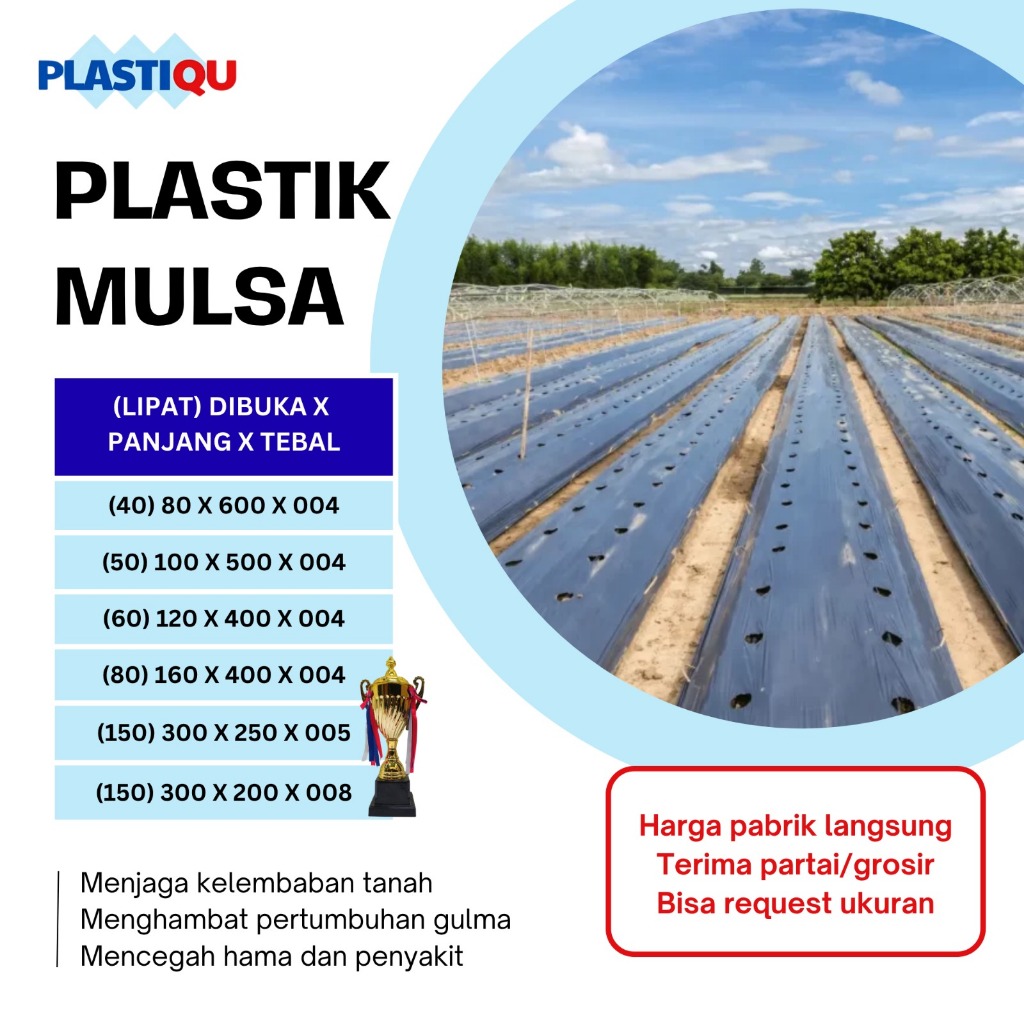 Plastik Mulsa 120 cm 1 Rol Plastik Mulsa 80 cm 1 Roll Plastik Mulsa Segala Ukuran Merek Juara Plasti