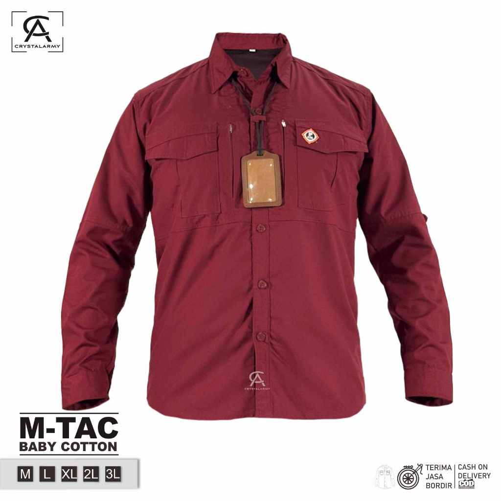 Kemeja Big size Tactical M-Tac Lengan Panjang Baby Cotton / Kemeja Pria / Kemeja Tactical Jumbo