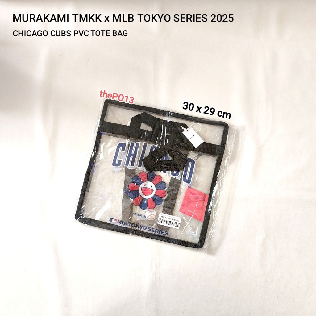 MURAKAMI TMKK X MLB TOKYO SERIES CHICAGO CUBS FLOWER PVC TOTE BAG SS25 AUTHENTIC 100% BNWT