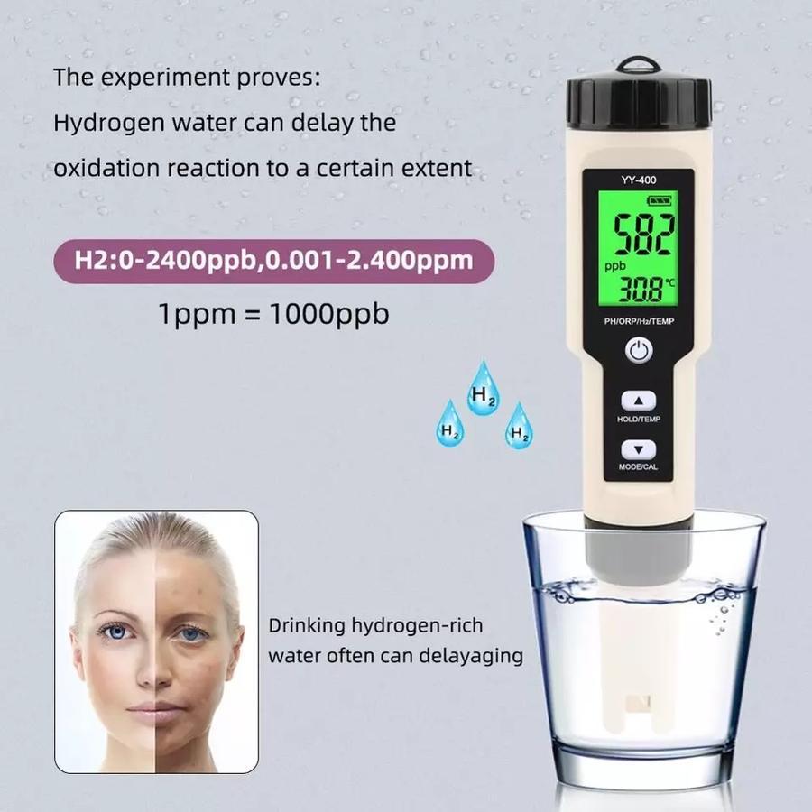 YY-400 4in1 PH/ORP/H2/Temperature hydrogen Ion Concentration Tester YY400