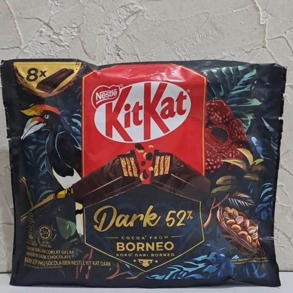 

READY KITKAT 52% CHOCO BORNEO ISI 8 PCS/KITKAT BORNEO ORI MALAYSIA