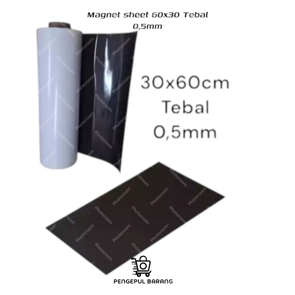 Magnet Lembaran Magnit Flex 60x30 0,5mm Magnet Fleksible Magnet Lembaran 60x 30 Tebal 0,5mm