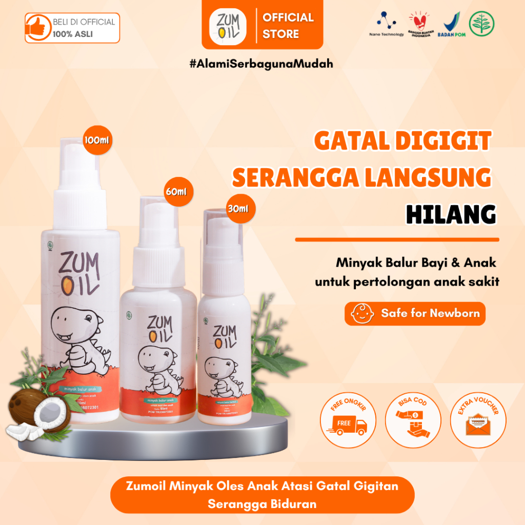 Zumoil Minyak Oles Anak Atasi Gatal Gigitan Serangga Biduran