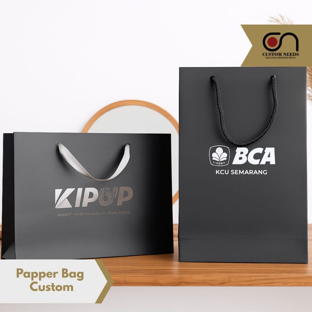 

CUSTOM PAPER BAG CUSTOM PAPER BAG LANDSCAPE POTRAIT CUSTOM KEMASAN PACKAGING PREMIUM