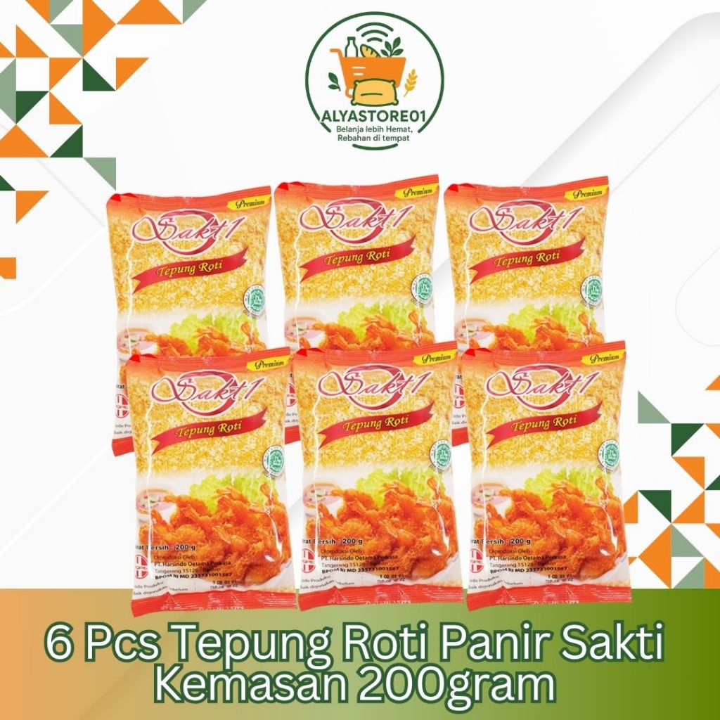 

Hemat 6 Pcs Tepung Roti Tepung Panir warna Mix Breadcrumb Kemasan 200gr