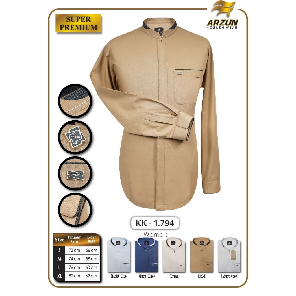 KEMKO ARZUN SUPER PREMIUM LENGAN PANJANG MOTIF TERBARU | KEMKO PRIA MODERN MOSLEM WEAR