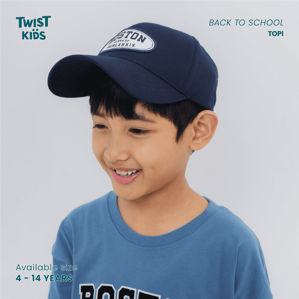 Twist Kids - Boston Hat C, Back to School Series, Topi Premium Korean Style Anak Laki-Laki