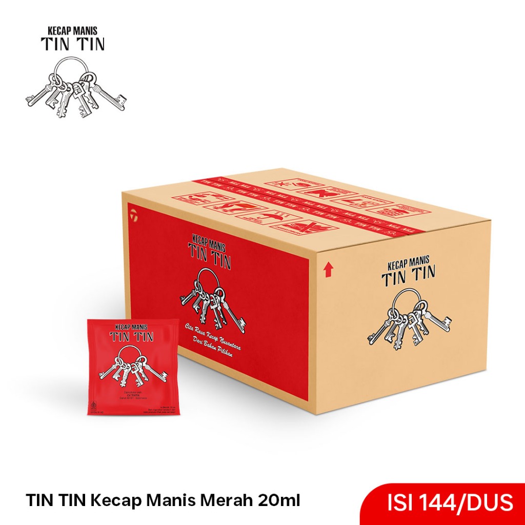 

TIN TIN CAP KUNTJI Kecap Manis Merah Sachet 20ml ISI 144 pcs