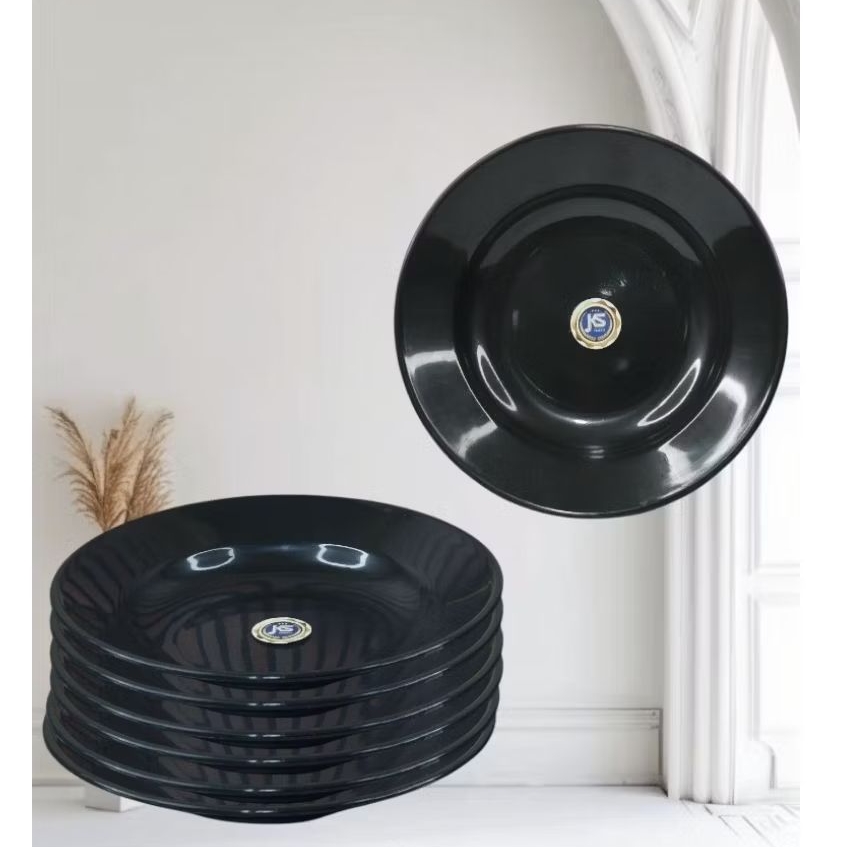 PIRING PLASTIK 6 PCS WARNA HITAM