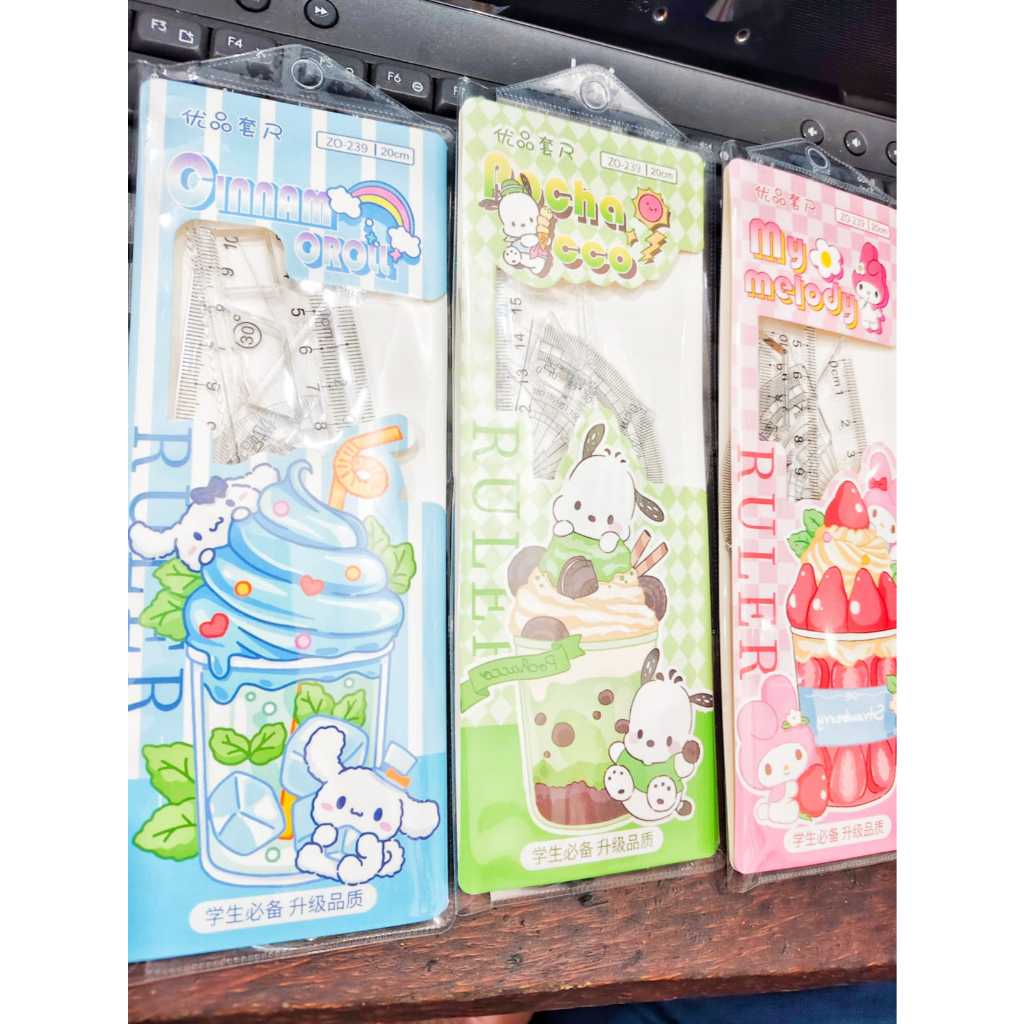

Penggaris Set 20cm Cute lucu 4 in 1 (ZO-239)
