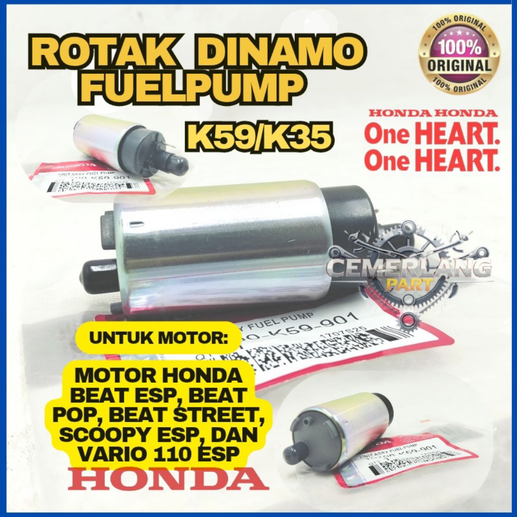 ROTAK Dinamo FUELPUMP ORI  K59/K35 UNTUK VARIO 125 LED VARIO 150 OLD VARIO 150 LED ADV 150 HONDA