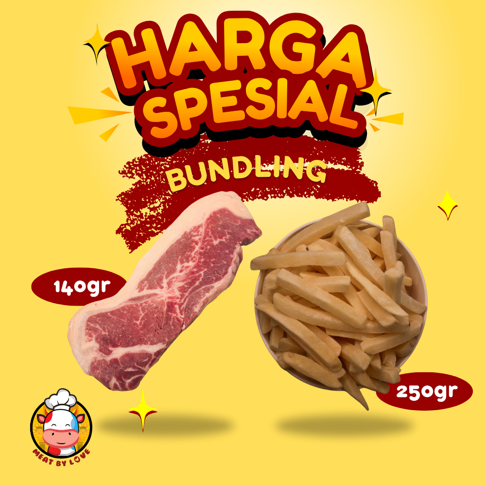

PROMO Bundling Daging Sapi Sirloin AUS Steak Kentang Straight Cut