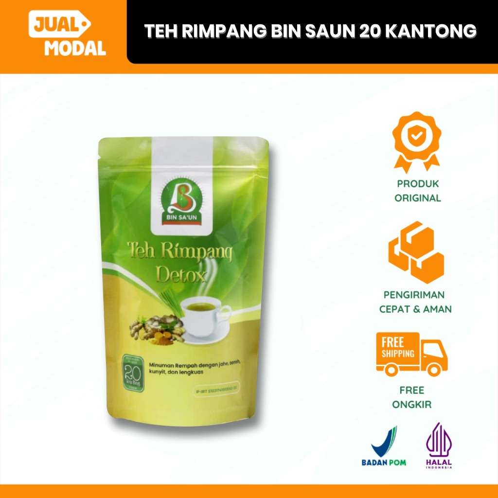 

Teh Rimpang Bin Sa'un | 20 teabags | Teh Diet Detox | Pelangsing Herbal | Imunitas