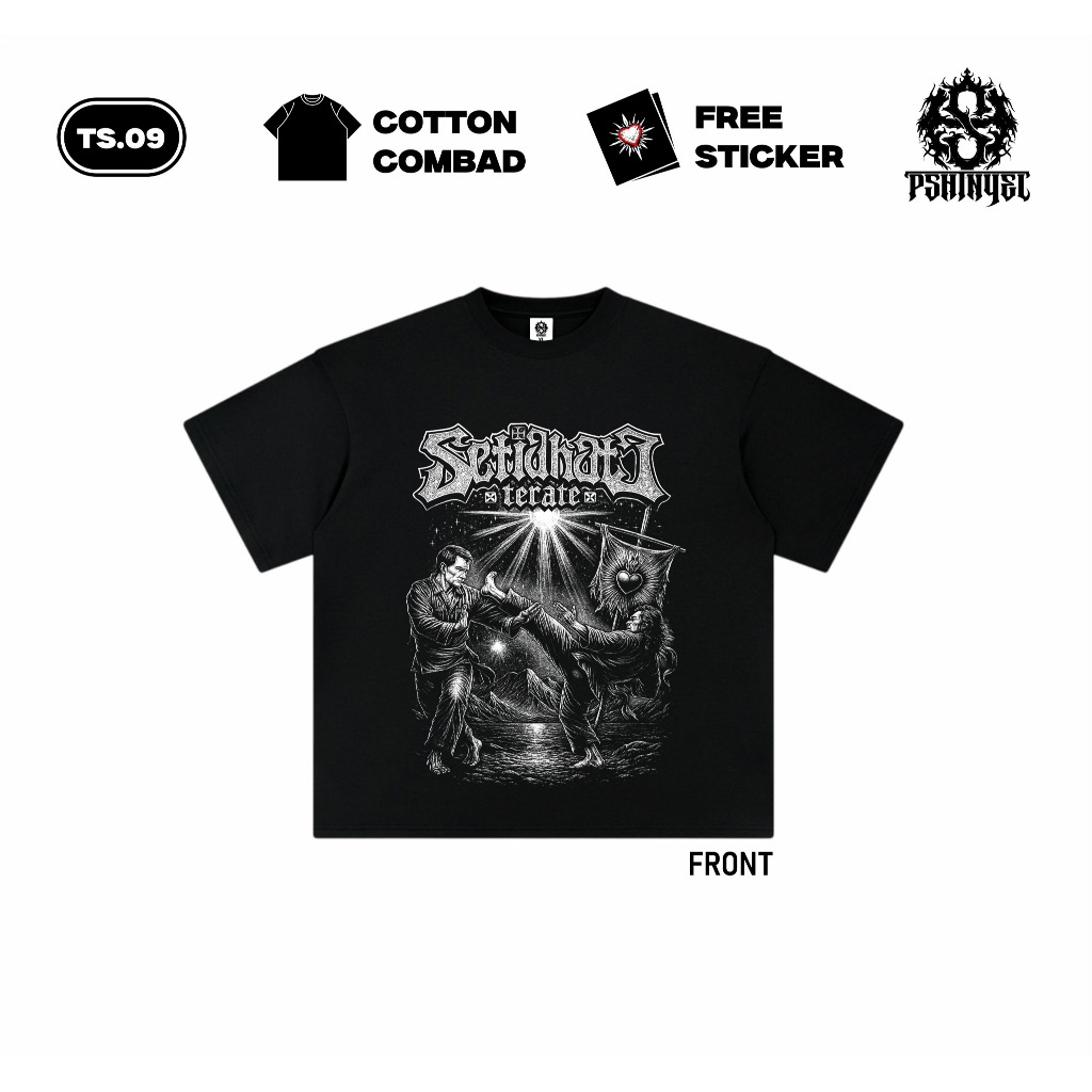 Kaos Psht Simpel Desain Terbaru Baju Distro Original PSHTNYEL Cotton Combed Unisex