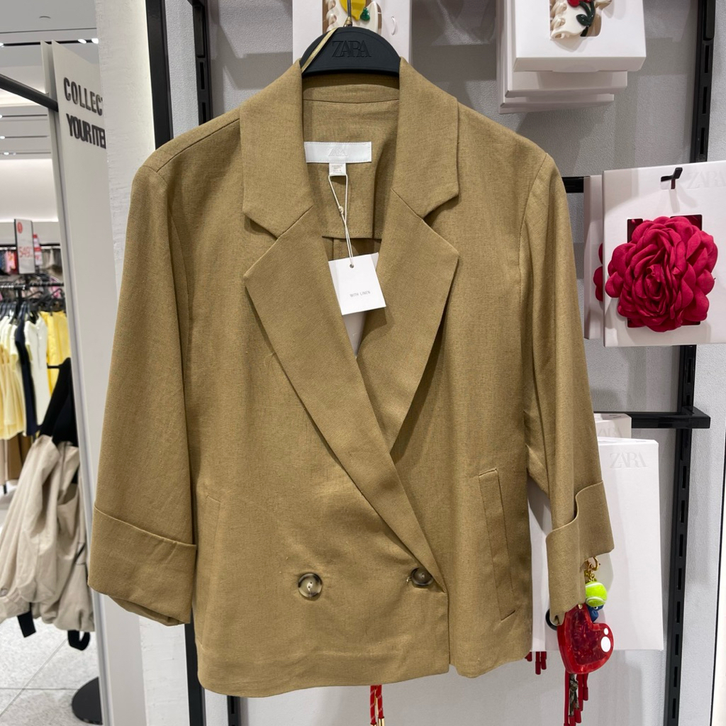 Blazer Linen ZARA Women Jastip (jasa titip)