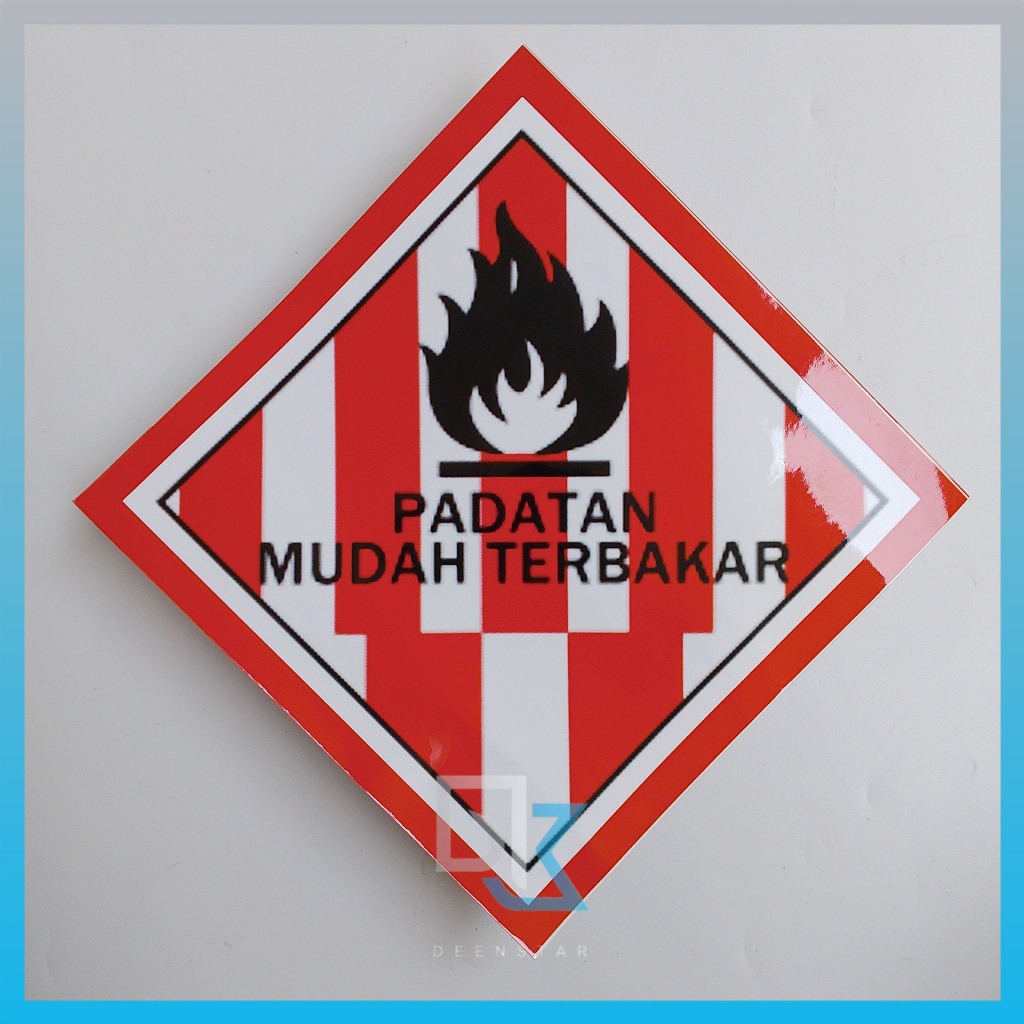 

Stiker Padatan Mudah Terbakar , Stiker K3, Stiker Vinyl
