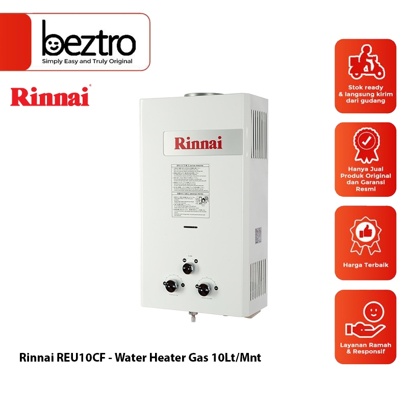 Water heater pemanas air gas 10 Liter RINNAI REU-10CF REU10CF