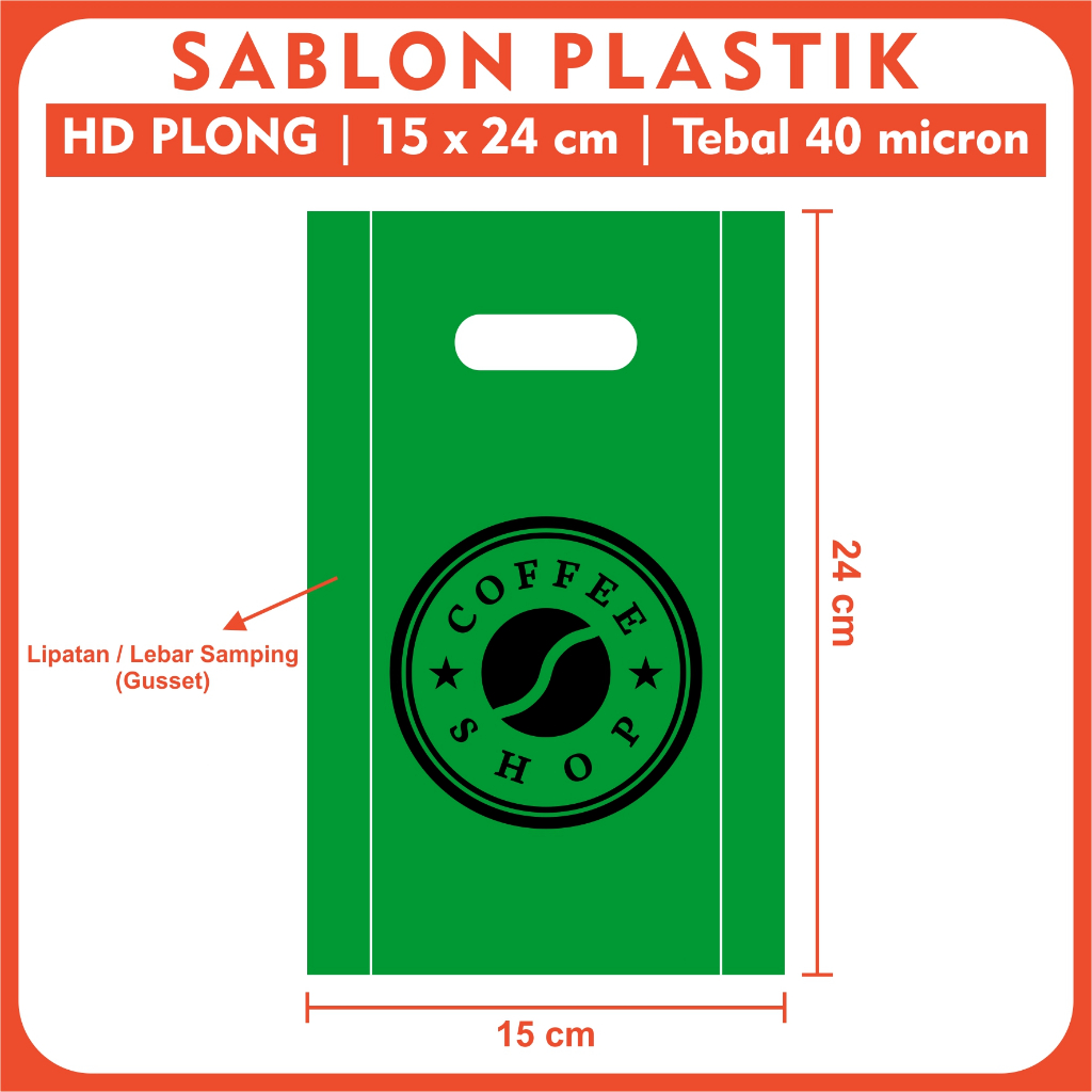 

Sablon Plastik HD Plong 15 x 24 cm | Plastik Sablon Kresek Shopping Bag Plastik Plong Olshop