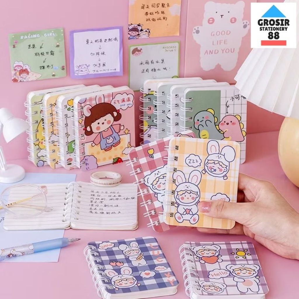 

Buku Spiral Notebook A7 LUCU (60 Lembar)