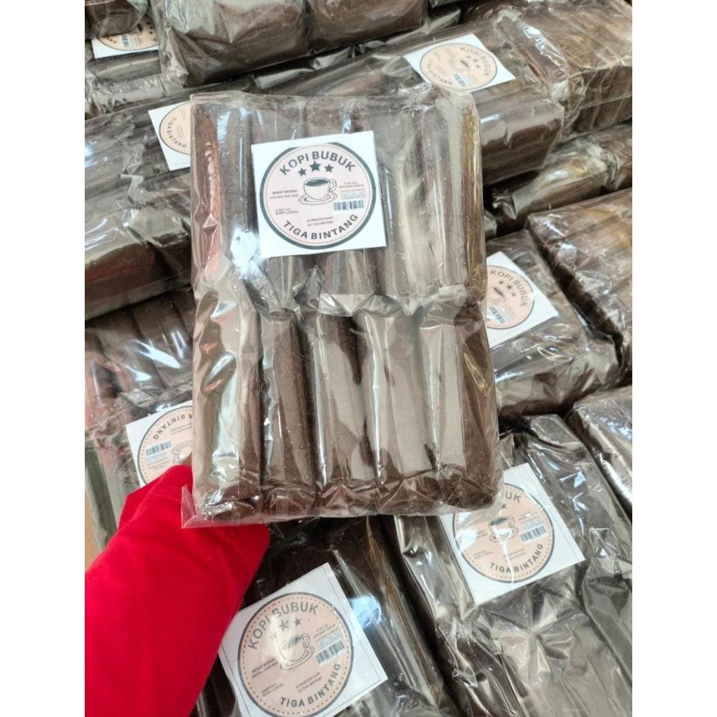

Kopi hitam merk 3 bintang isi 10 pcs (1kg)*
