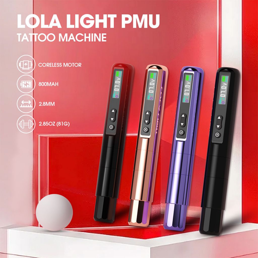 EZ Lola Light wireless pen PMU machine - with extra power