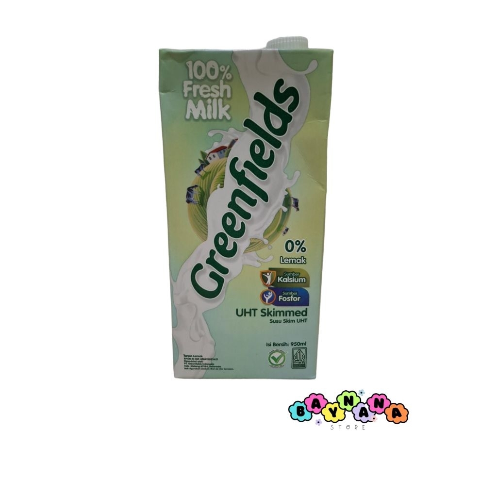 

MURAH! SUSU GREENFIELD SKIMMED SUMBER KALSIUM 950ML BERAT BERSIH/ PACKAGING 1 LITER PROMO!