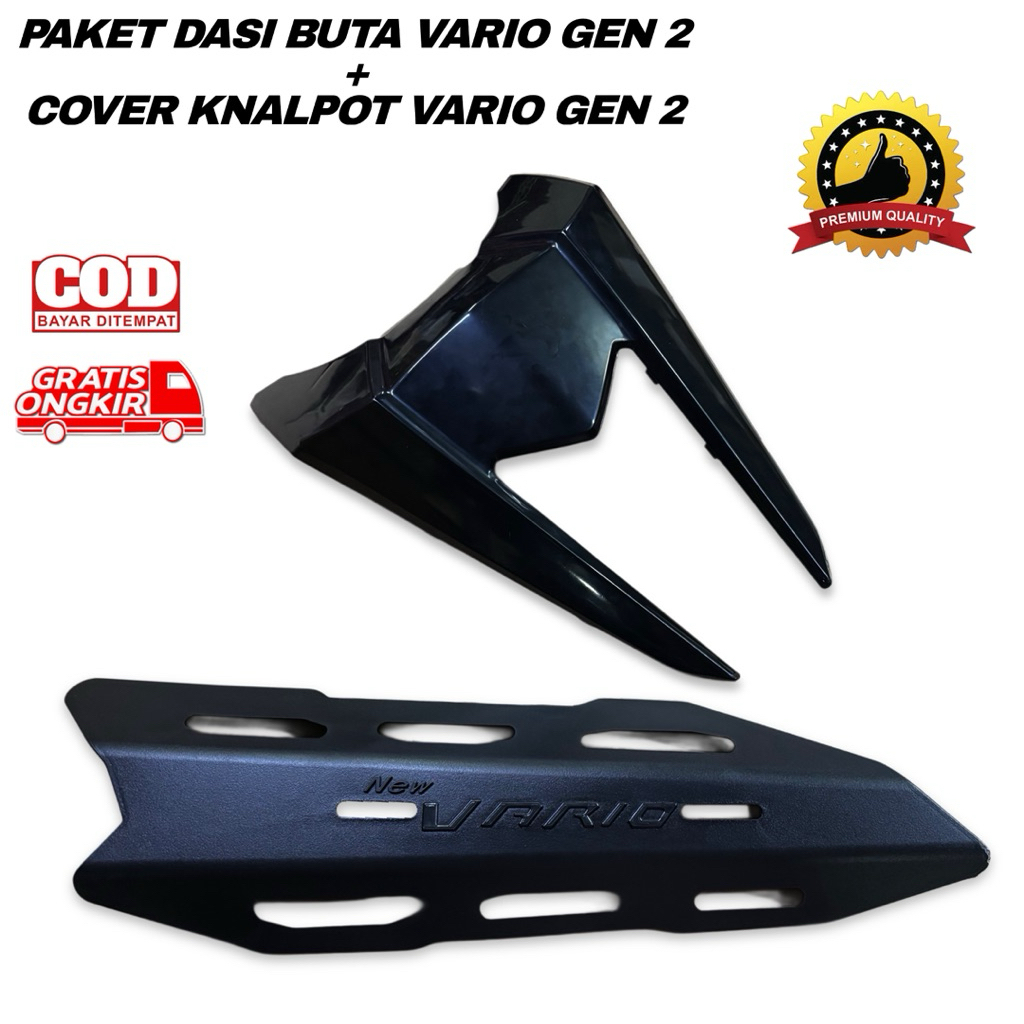 PROMO DASI BUTA VARIO GEN 2 K2V + COVER TUTUP TAMENG KNALPOT ALL VARIO GEN 2 UNIVERSAL BISA UNTUK SE
