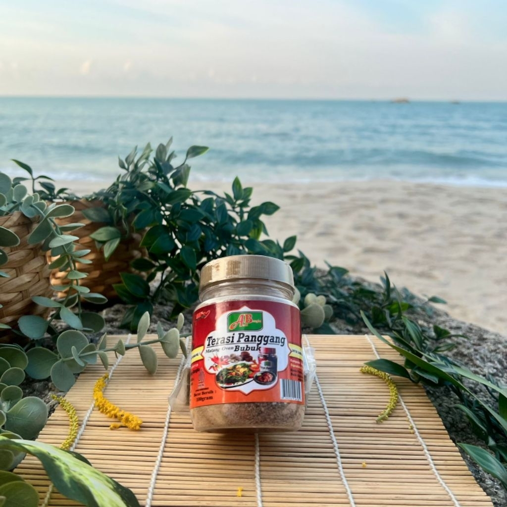 

Terasi Udang Bangka Panggang Bubuk Merek AB 100 Gram