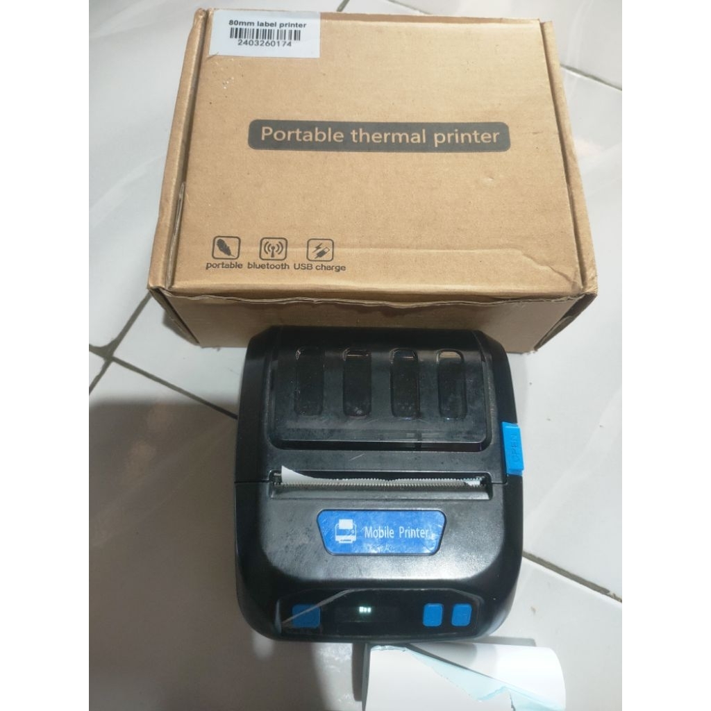 Printer Bluetooth thermal 88mm Cetak Resi Nota penjualan bekas normal