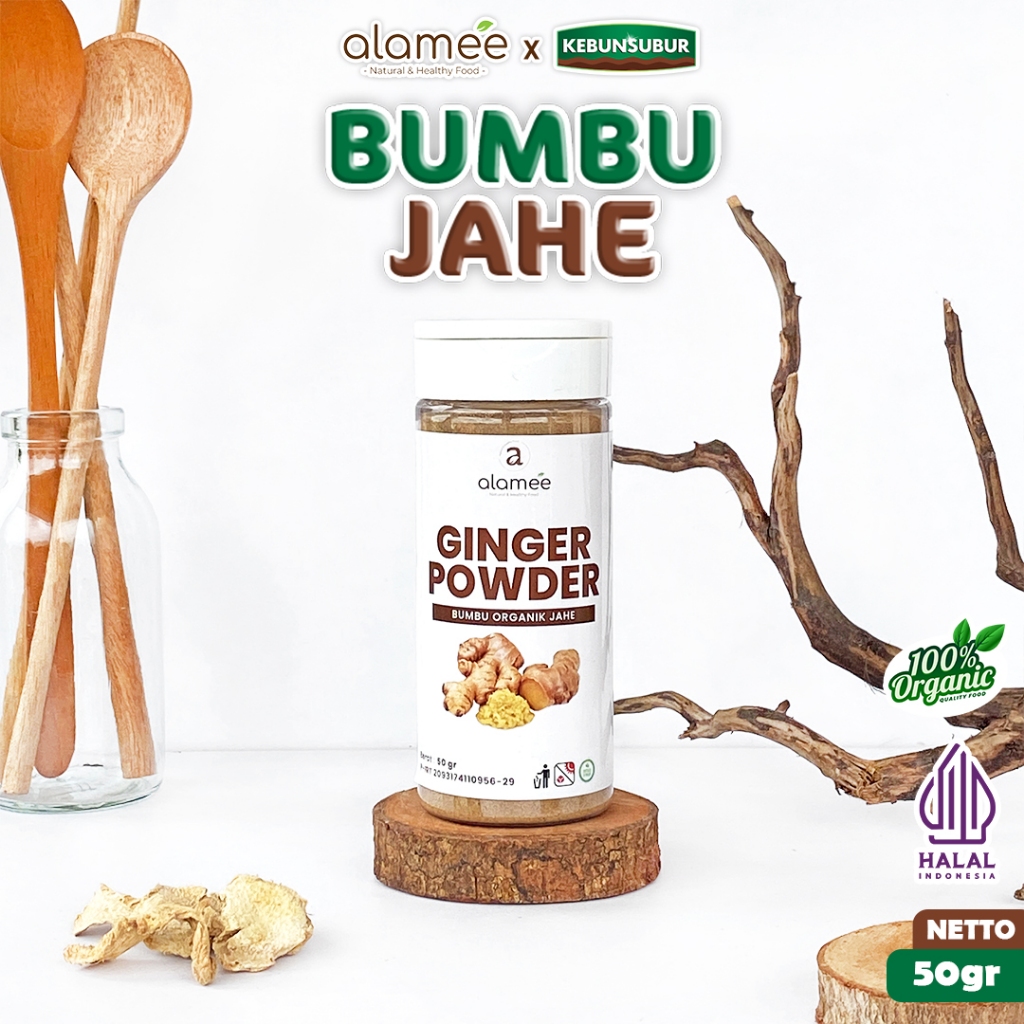 

ALAMEE Ginger Powder Jahe Putih Bubuk Bumbu Dapur Instan Minuman Herbal Tabur Kebunsubur kebunsubur