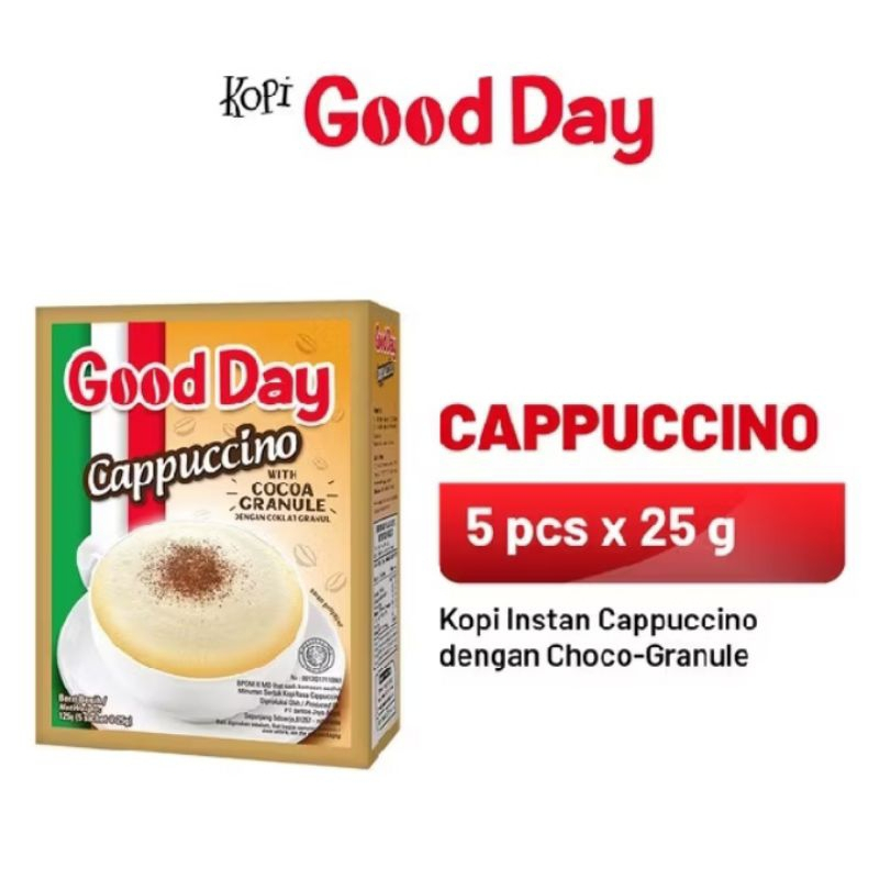 

[oddsolshop] pekanbaru/Good Day Cappuccino 5 PCS 25GR