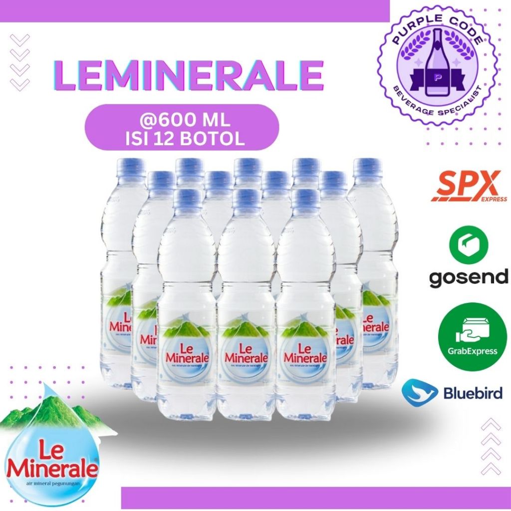 

(INSTANT READY) Le Minerale 600ml isi 12 botol Per PAKET - READY Lemineral Air Minum Kemasan Botol Minuman Kardus