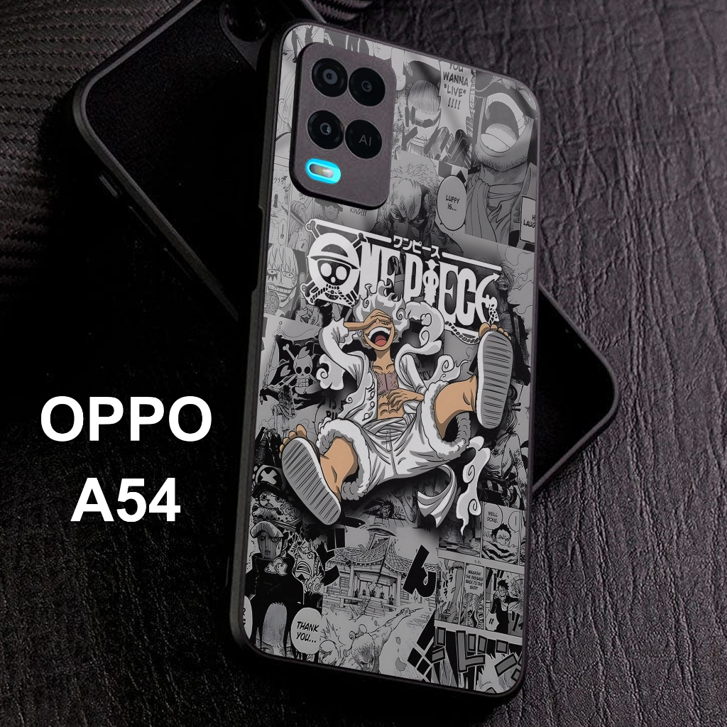 Case OPPO A54 Glossy Motif ONE PIECE LUFFY Casing Hp Oppo A54 Lentur Silikon Kesing Softcase Bisa co