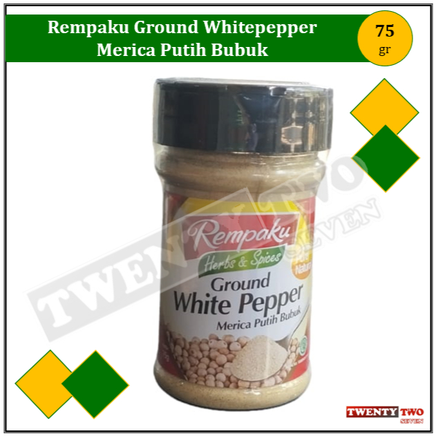 

[6 X]Rempaku Bumbu Dapur Whitepepper Ground 75 gr