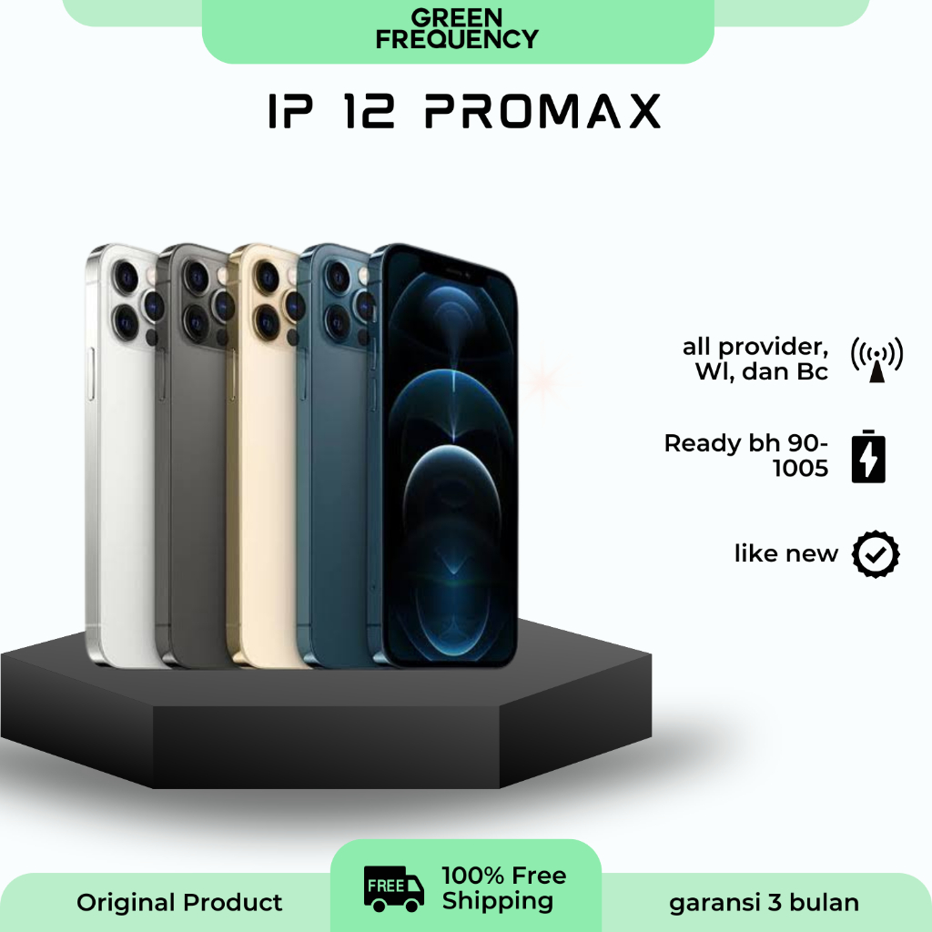 ALL OPERATOR iPhone 12Promax 128GB 256GB Second Dual Sim Permanen Factory Unlock