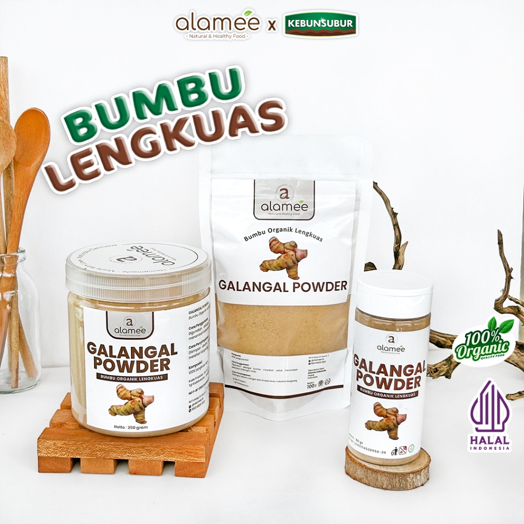 

ALAMEE Lengkuas Bubuk Asli Galangal Powder Murni Seasoning Bumbu Organik
