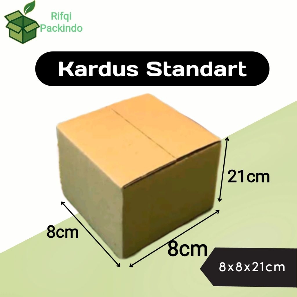 

Kardus Standart Polos Ukuran 8x8x21cm / Dus Standart / Box Standart / Kotak Standart / Karton