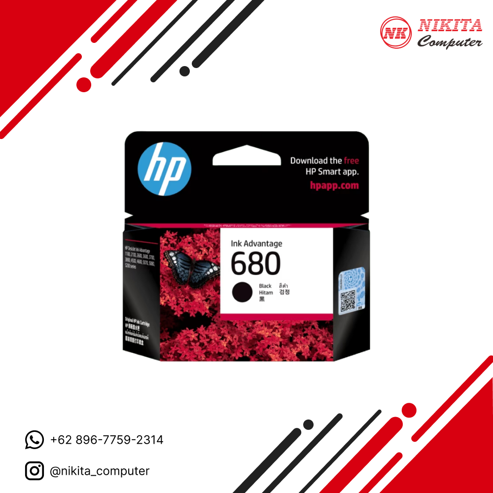 TINTA HP 680 BLACK ORIGINAL / TINTA HP 680