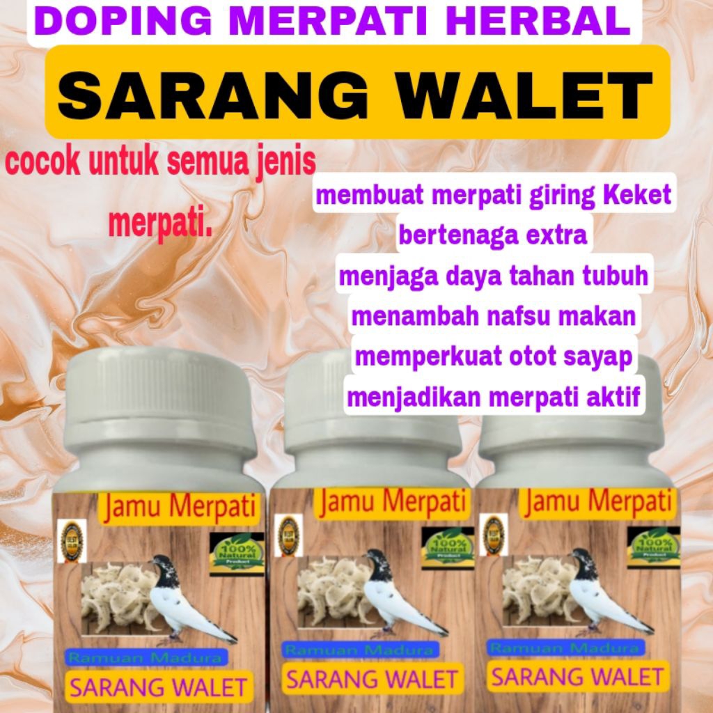 200 butir Doping merpati sarang walet jamu merpati herbal super giring Keket keras raja terbang raja