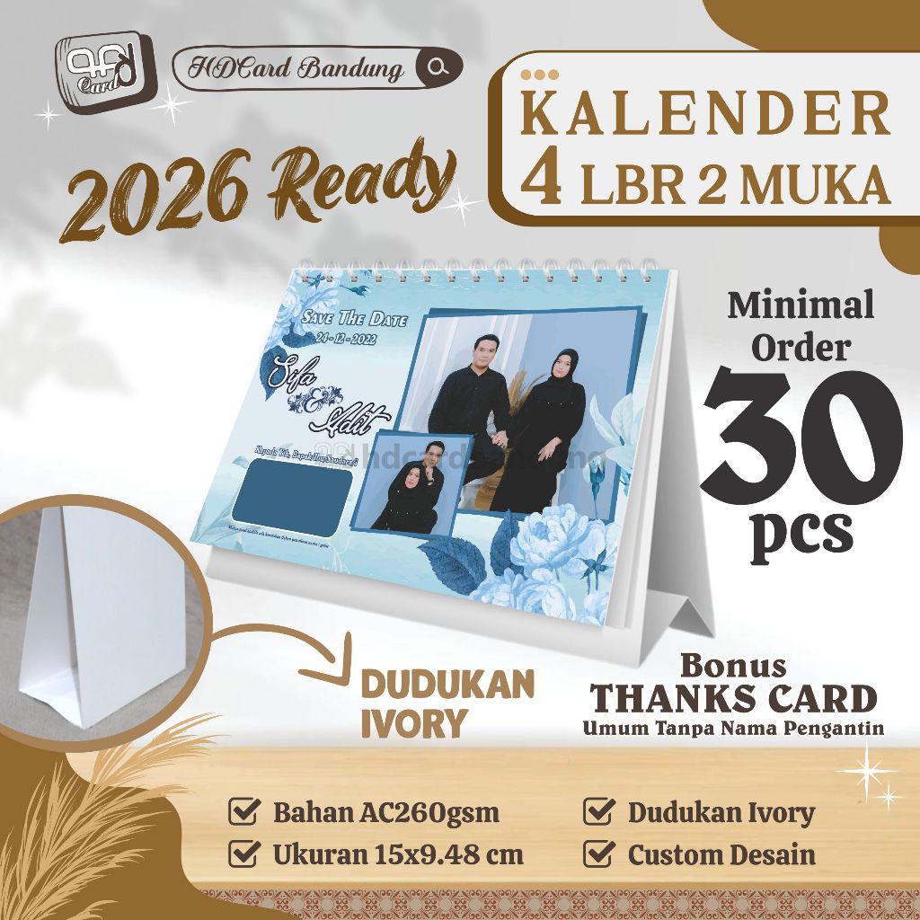 

Kalender Medium 15x9.48 cm 4 Lembar Cetak 2 Muka 8 Halaman Souvenir Kalender l Kalmed