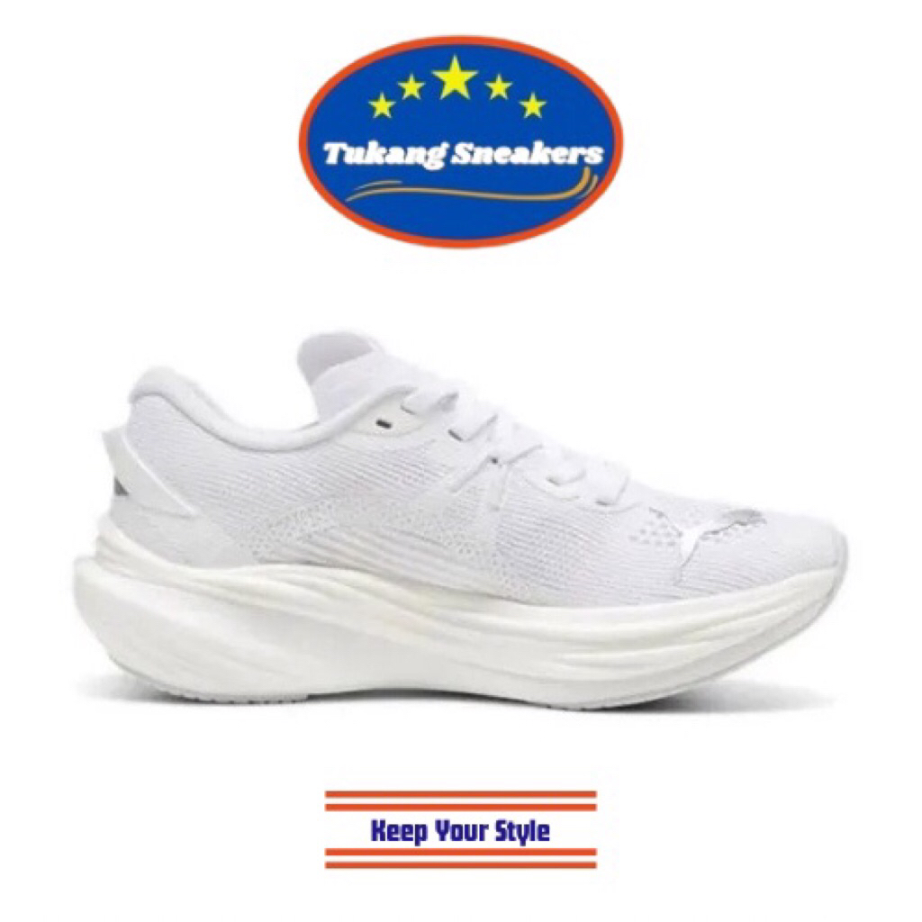 Sepatu Lari Wanita Puma Deviate Nitro 3 - Putih PMA309708-10