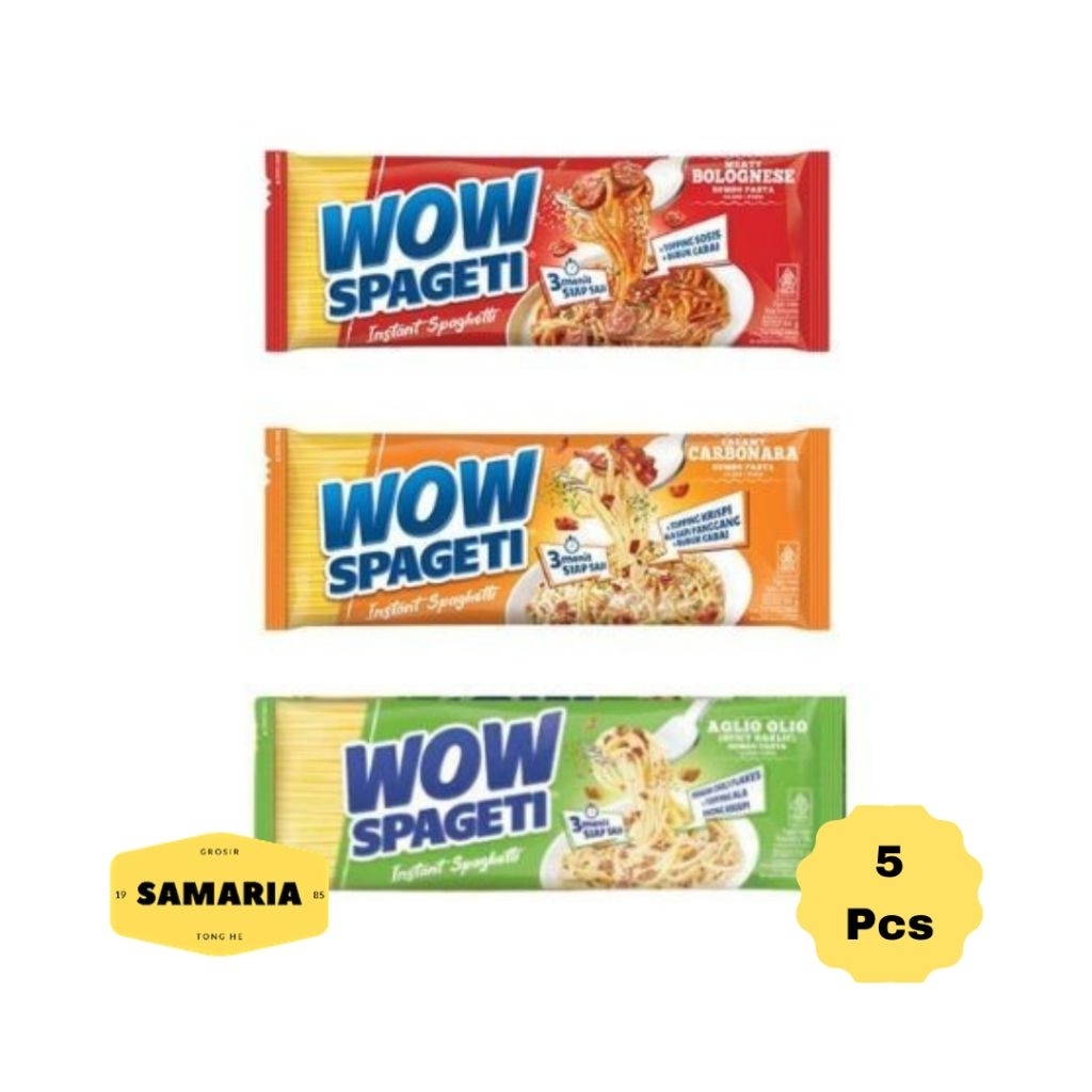 

Paket 5 Pcs WOW Spageti Instant Spaghetti All Varian
