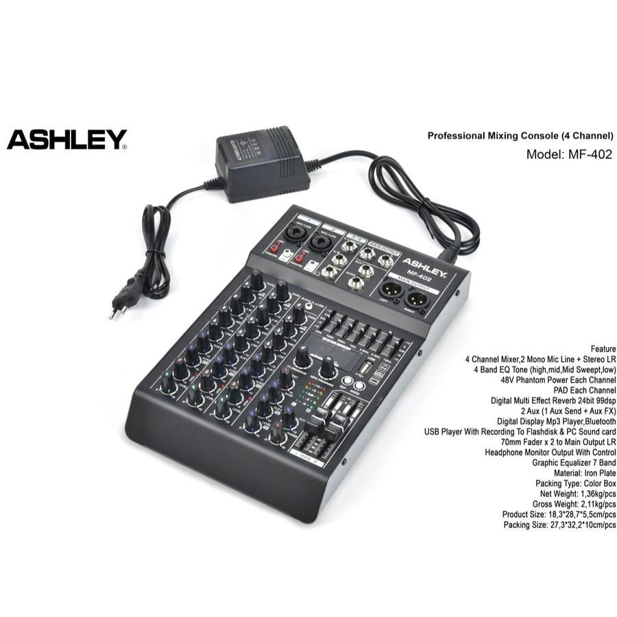 Mixer Ashley MF402 MF 402 ORIGINAL Ashley 4 Channel