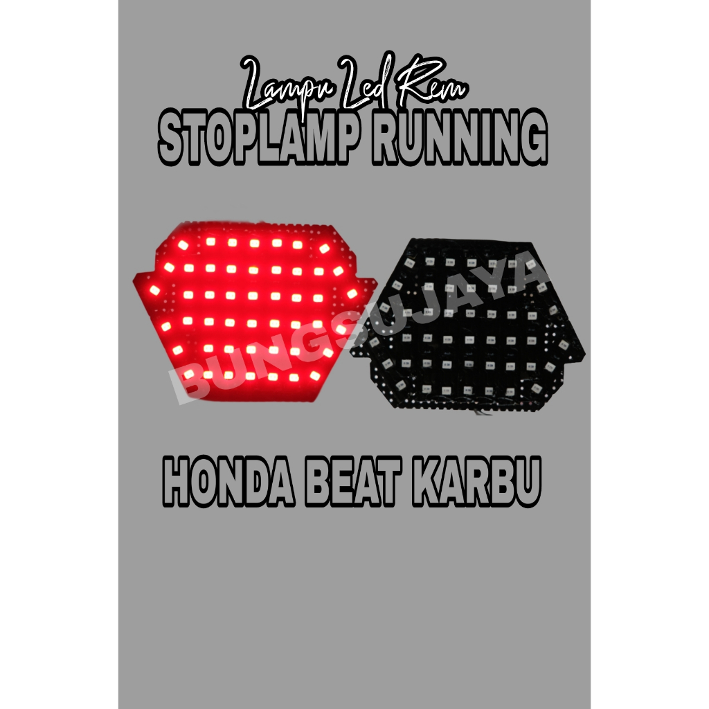 STOPLAMP RUNNING LED HONDA BEAT KARBU LAMPU REM BELAKANG HONDA BEAT KARBU PNP SIAP PASANG