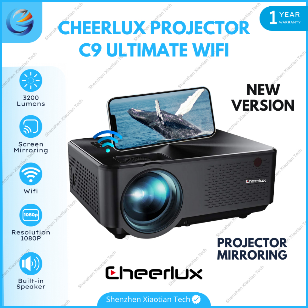 Proyektor C9 Wifi | Cheerlux C9 Wifi | Cheerlux C9 | Proyektor Mini Cheerlux C9 Wifi