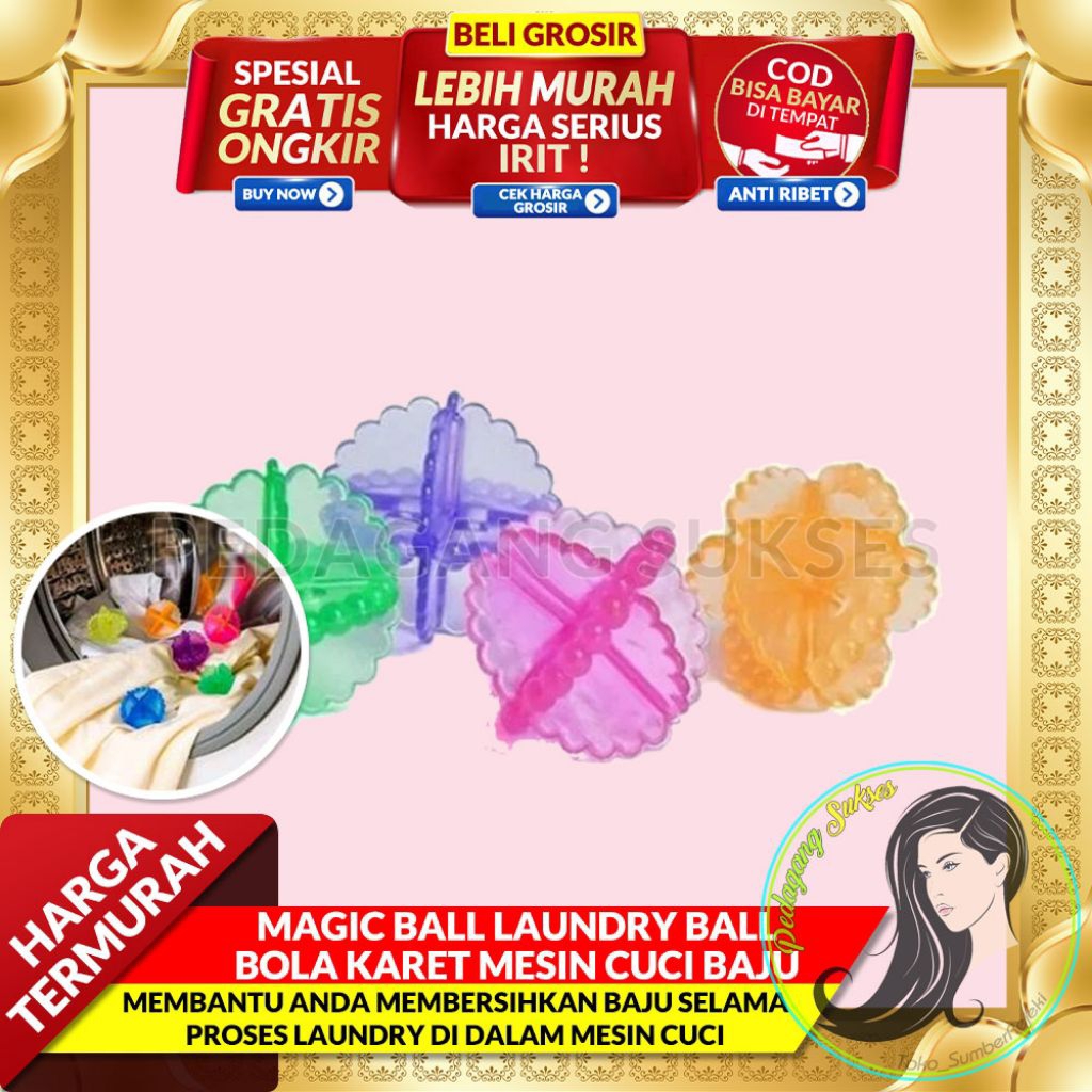 MAGIC BALL LAUNDRY BALL / BOLA KARET MESIN CUCI BAJU Bola laundry ball karet rubber mesin cuci gosok